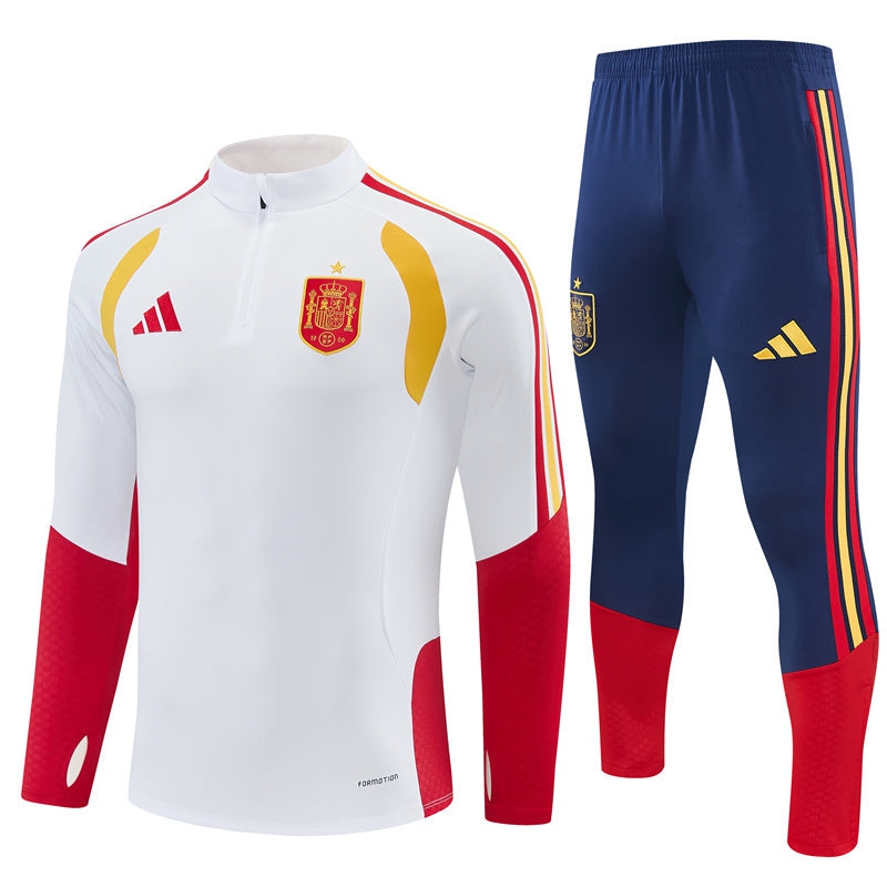 Spain Training Tracksuit Men/Kids 2026 2027 White-League Threads